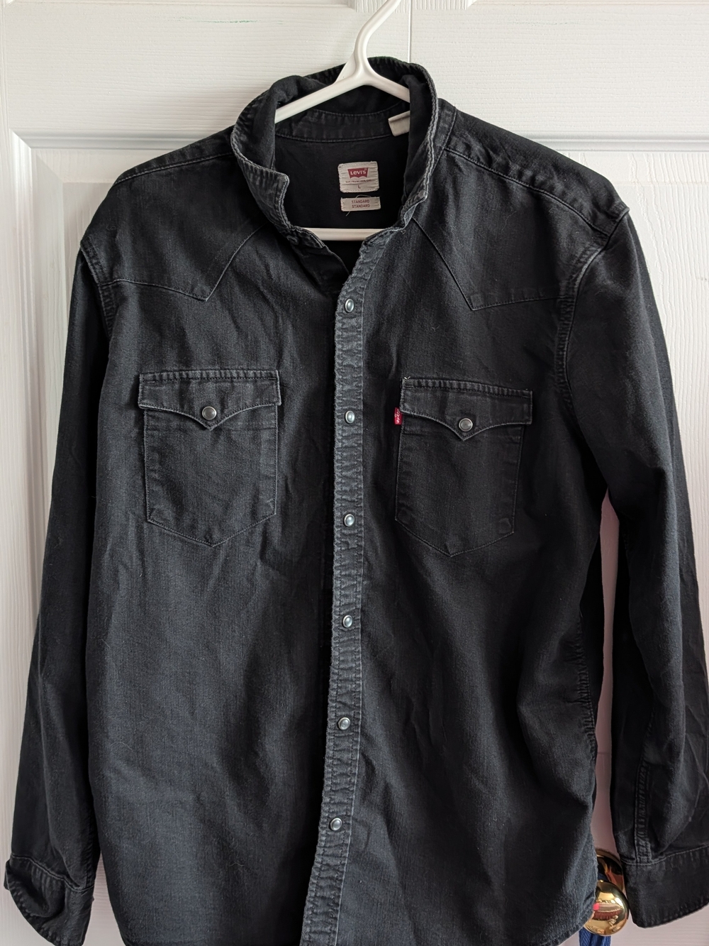 Levi's Black Casual Button-Down Denim Shirt